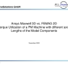 13: Ansys Maxwell 3D vs FEMAG 2D: Torque Utilization of a PM Machine with different axial Lengths of the Model Components